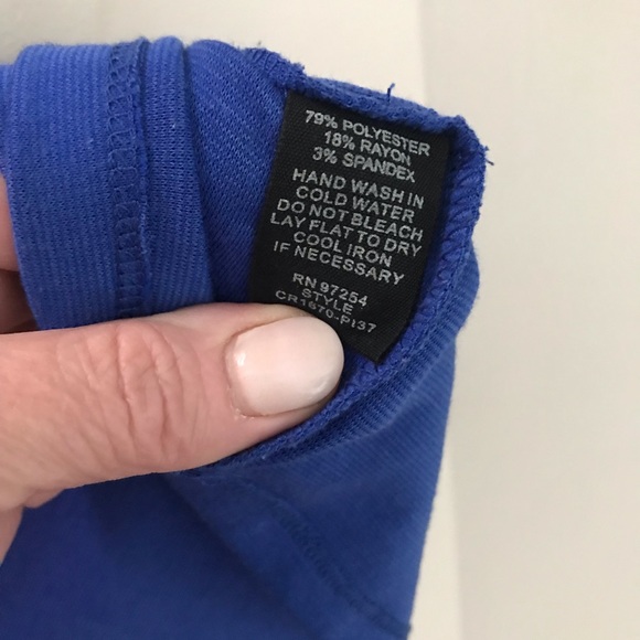 Royal Blue Tank Style Dress with Black Criss Cross Banding Detail Back Zipper - Picture 6 of 6